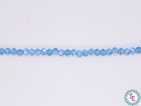 CRISTAL MURANO # 3MM AZUL OCEANO AB TRASPARENTE