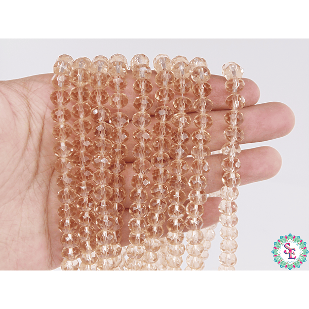 MURANO GLASS 8M CLEAR BROWN TRANSPARENT X 68 UNIT APPROX