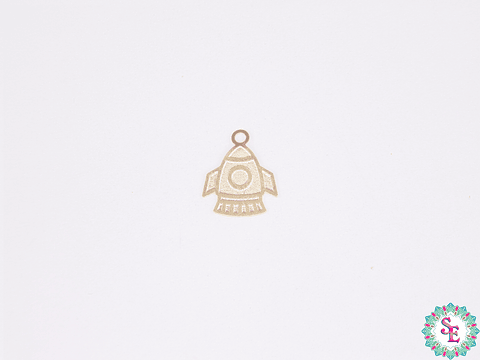 ORO GOLFI METALICO DIJE COHETE 10*8MM