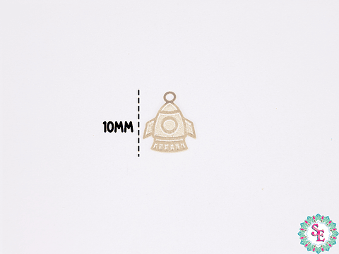 ORO GOLFI METALICO DIJE COHETE 10*8MM