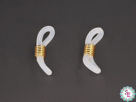 TERMINAL PARA GAFA TRANSPARENTE RESORTE DORADO 