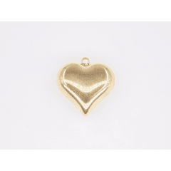 ACERO DORADO DIJE CORAZON GORDO 18*18M 