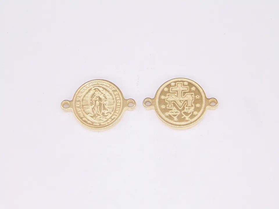ACERO DORADO SEPARADOR VIRGEN GUADALUPE 10MM  1