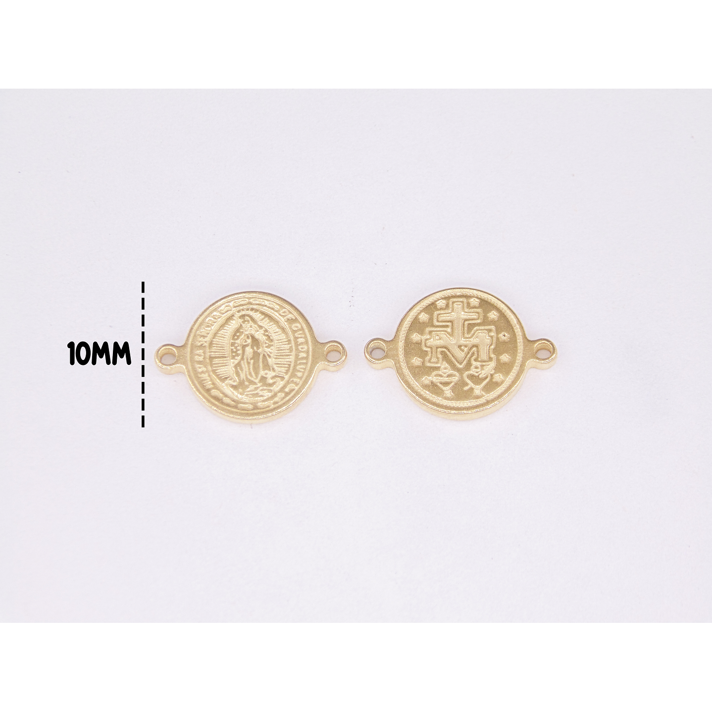 ACERO DORADO SEPARADOR VIRGEN GUADALUPE 10MM  2