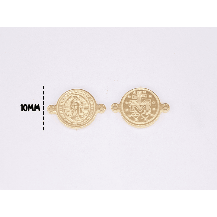 ACERO DORADO SEPARADOR VIRGEN GUADALUPE 10MM  2