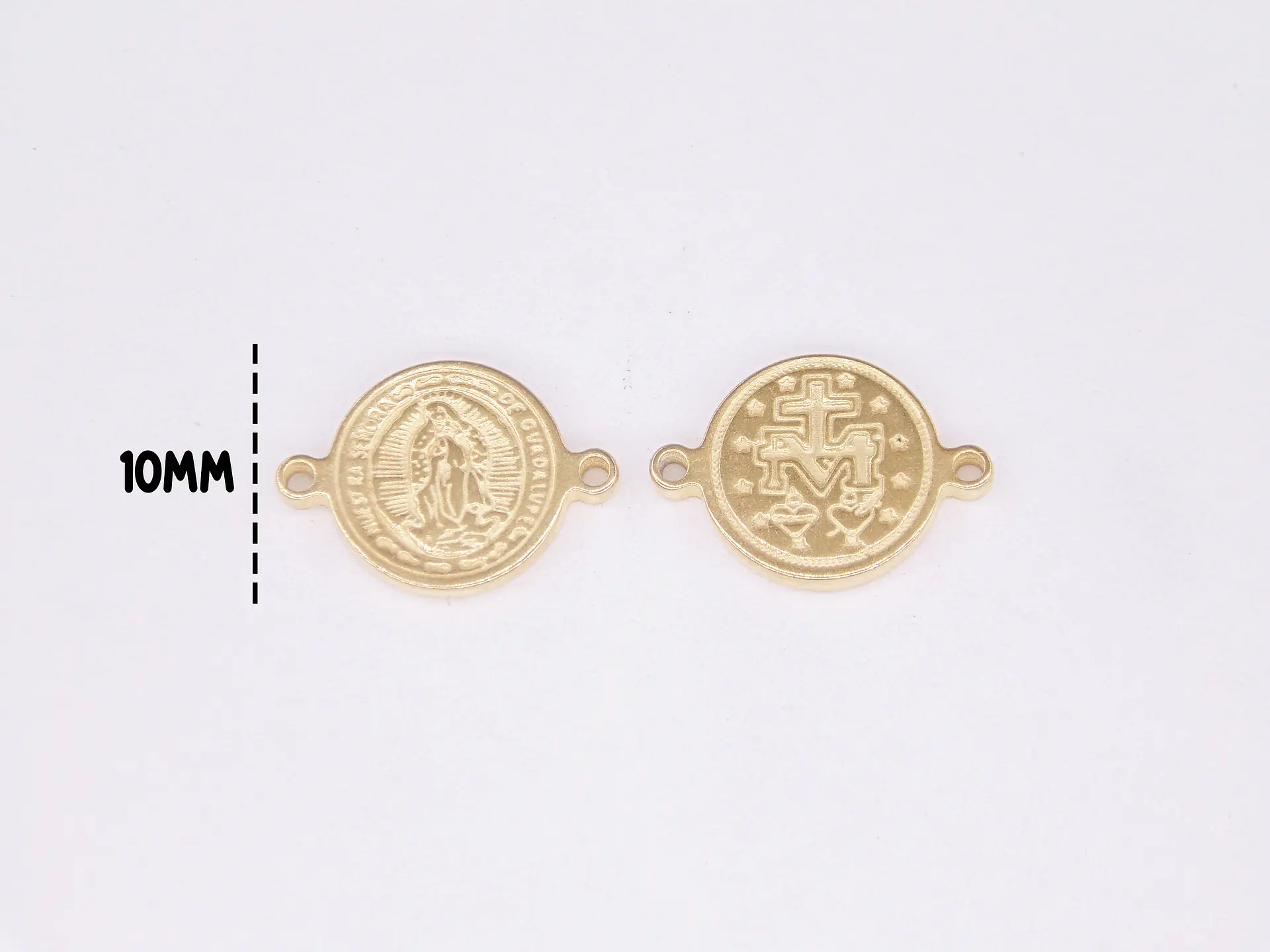ACERO DORADO SEPARADOR VIRGEN GUADALUPE 10MM  2