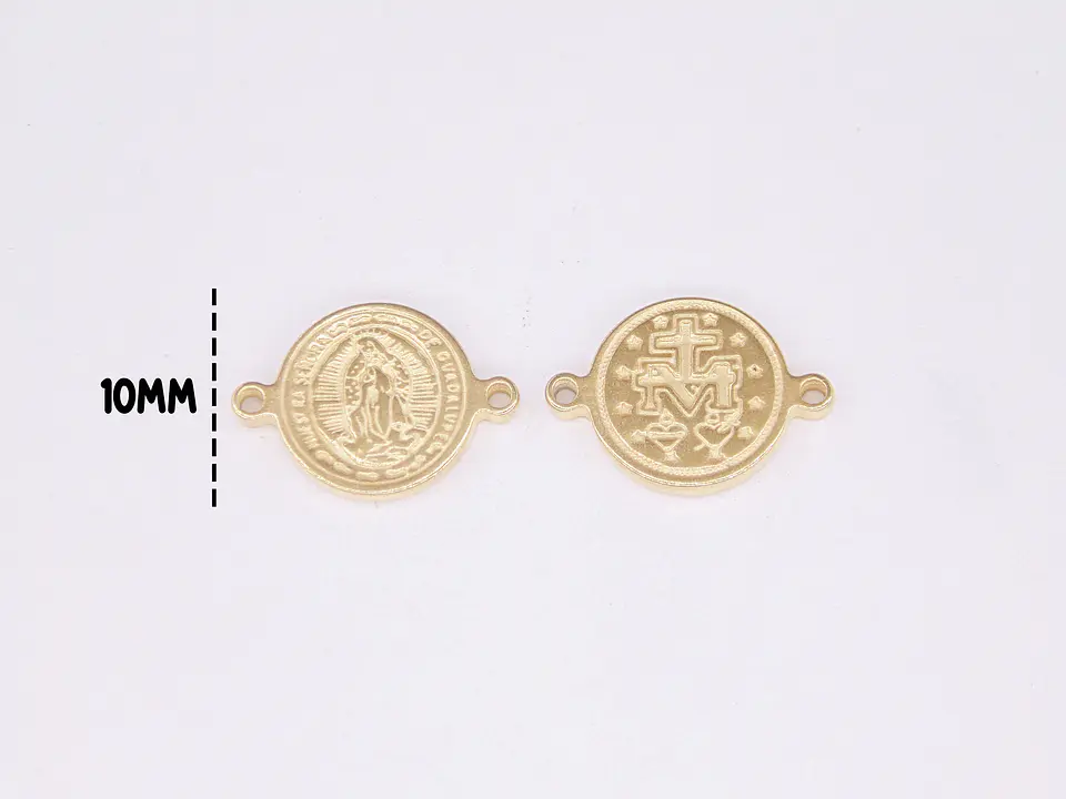 ACERO DORADO SEPARADOR VIRGEN GUADALUPE 10MM  2