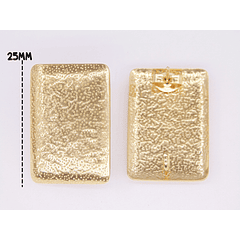 ACERO DORADO TOPO 127  RECTANGULO  25*17MM