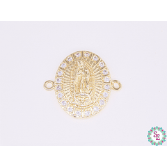 RODIO DORADO VIRGEN GUADALUPE 19*22M CIRCON BLANCO