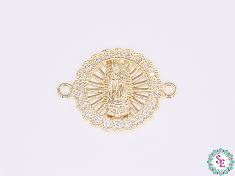 RODIO DORADO VIRGEN GUADALUPE 17M CIRCON BLANCO