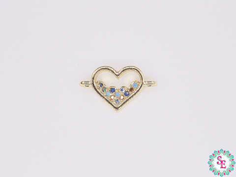 RODIO DORADO CORAZON 15MM CIRCON MIX