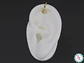 RODIO DORADO EARCUFF 12MM DIJE CIRCULO CIRCON BLANCO - thumbnail 1