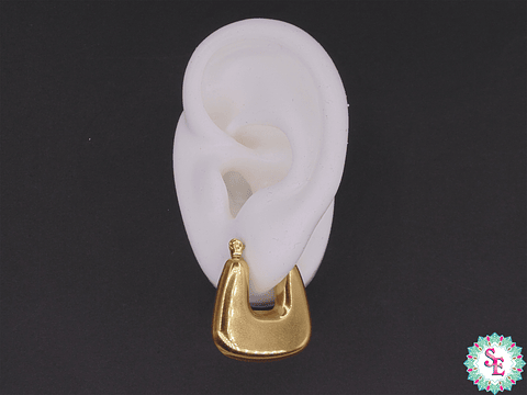 ACERO DORADO CANDONGA PLANA LISA CUADRADA 25MM 