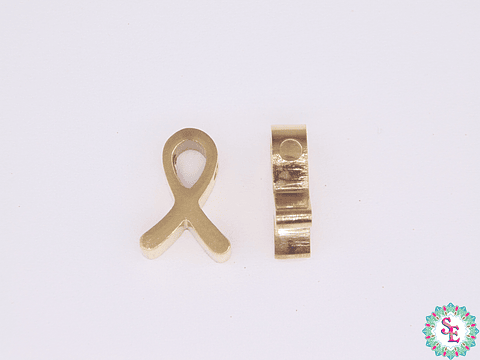 ACERO DORADO SIMBOLO LAZO TERMINAL 12*8MM 