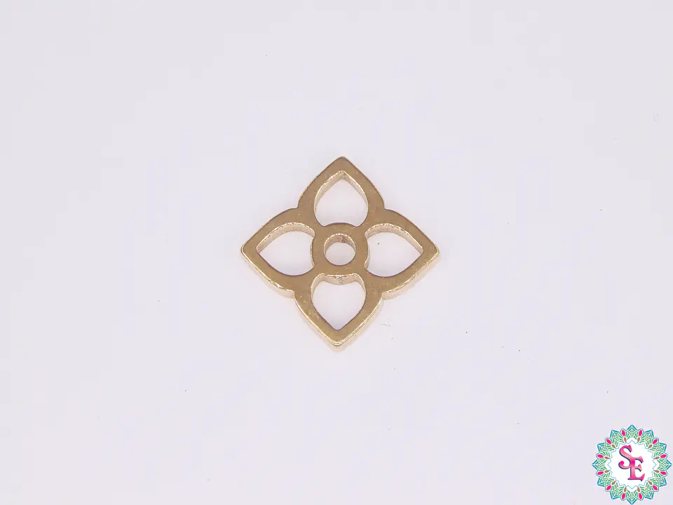 ACERO DORADO FLOR 13*13MM 1
