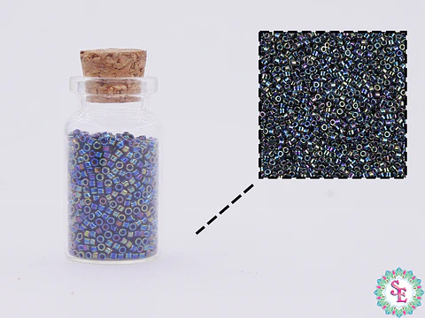 MIYUKI DELICA 11/0 BLACK  AB  DB0005 X 10 GRAMOS 