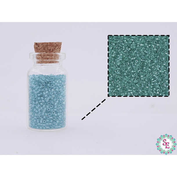 MIYUKI DELICA 11/0 SPARKLING AQUA GREEN LINED DB0904 X 10 GRAMOS  