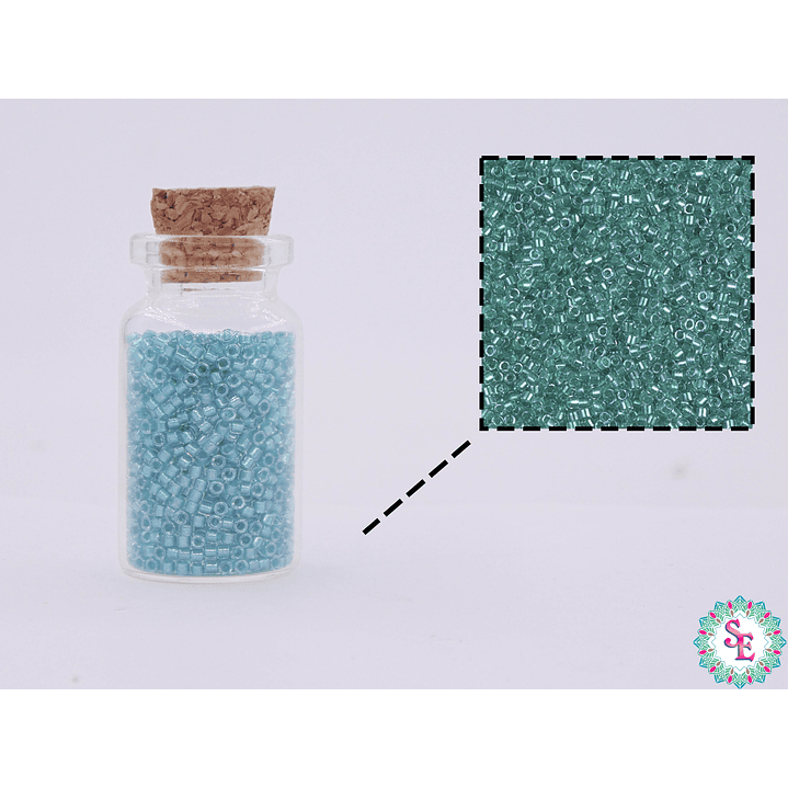MIYUKI DELICA 11/0 SPARKLING AQUA GREEN LINED DB0904 X 10 GRAMS 2