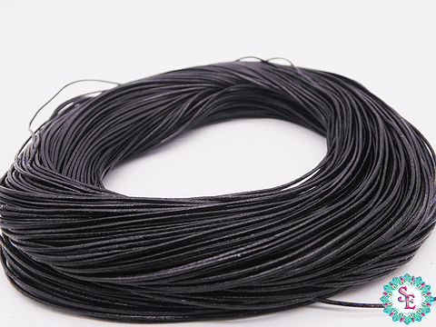 CUERO DE VACA REDONDO NEGRO 1.0MM 