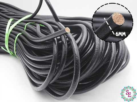 CUERO DE VACA LISO NEGRO 6MM 