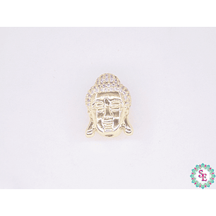 RODIO DORADO BUDA 15*11MM CIRCON BLANCO