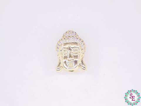 RODIO DORADO BUDA 15*11MM CIRCON BLANCO