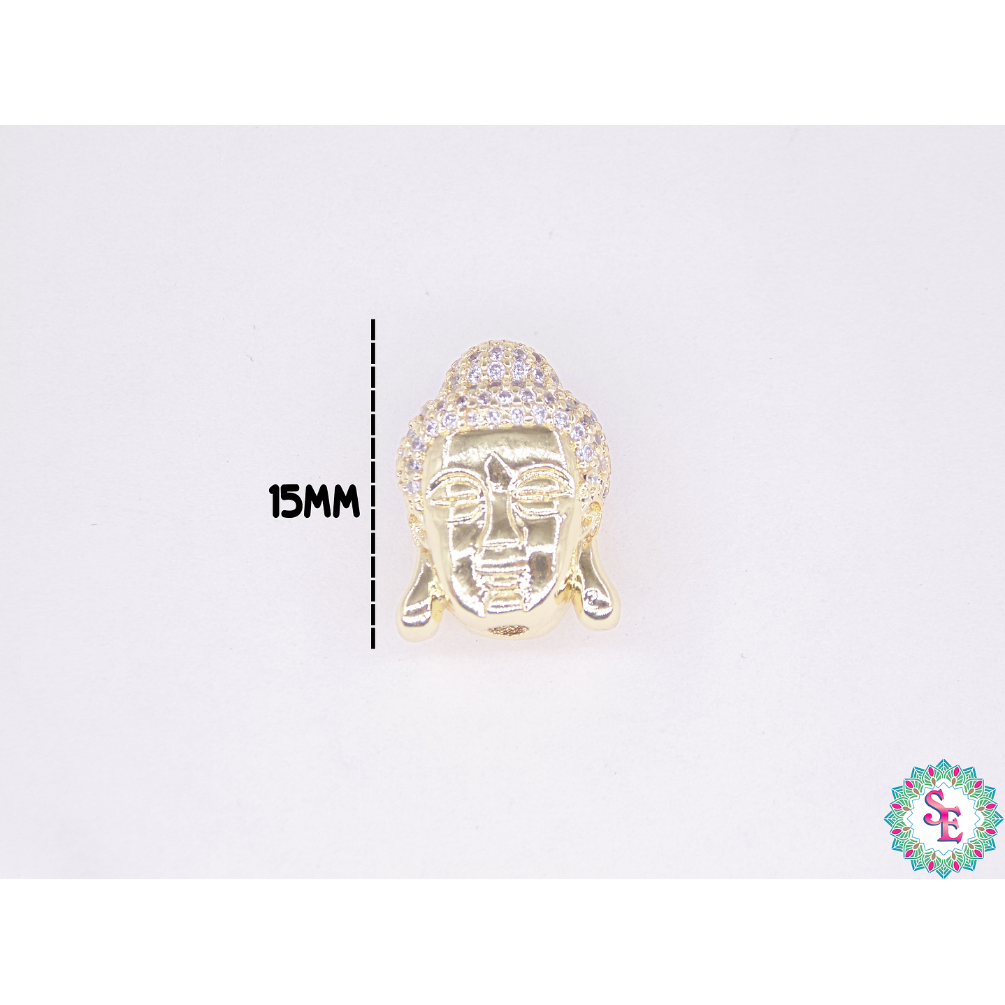 RODIO DORADO BUDA 15*11MM CIRCON BLANCO 2