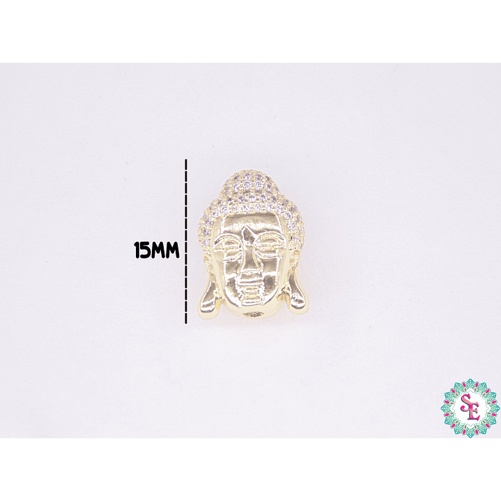 RODIO DORADO BUDA 15*11MM CIRCON BLANCO 2