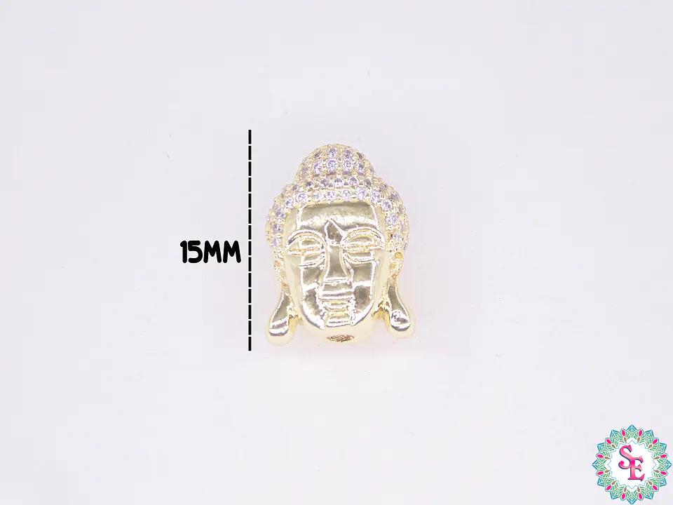 RODIO DORADO BUDA 15*11MM CIRCON BLANCO 2