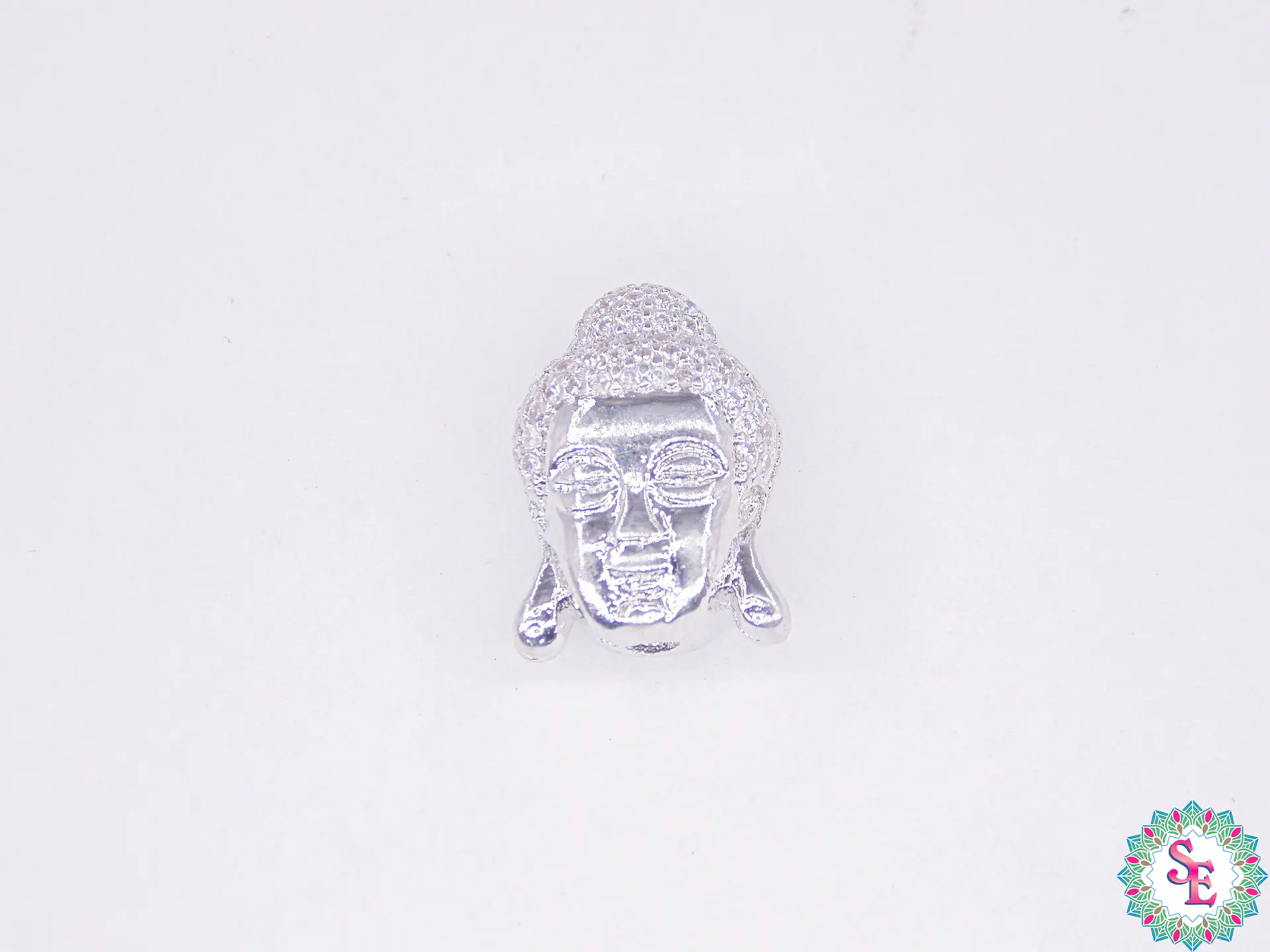 RODIO PLATEADO BUDA 15*11MM CIRCON BLANCO 1