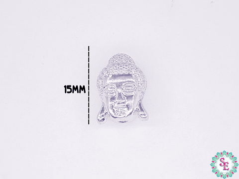 RODIO PLATEADO BUDA 15*11MM CIRCON BLANCO