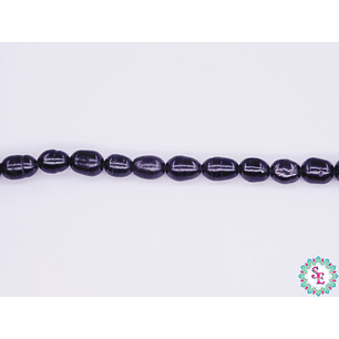 PERLA DE RIO 4*5MM NEGRA OVALADA