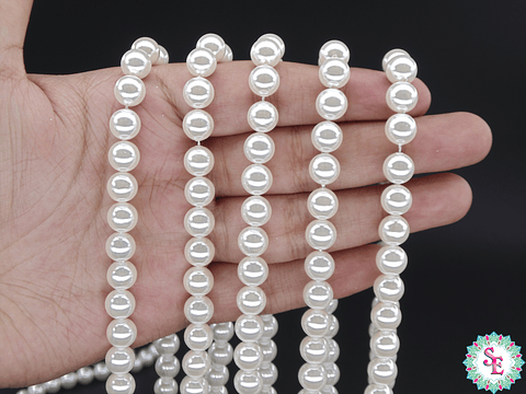 PERLA  CHELL # 8MM BLANCA 
