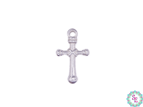 ACERO PLATEADO CRUZ MACIZA REDONDA 22*13MM