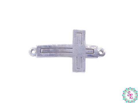 ACERO PLATEADO CENTRO PULCERA CRUZ 30*17*1MM