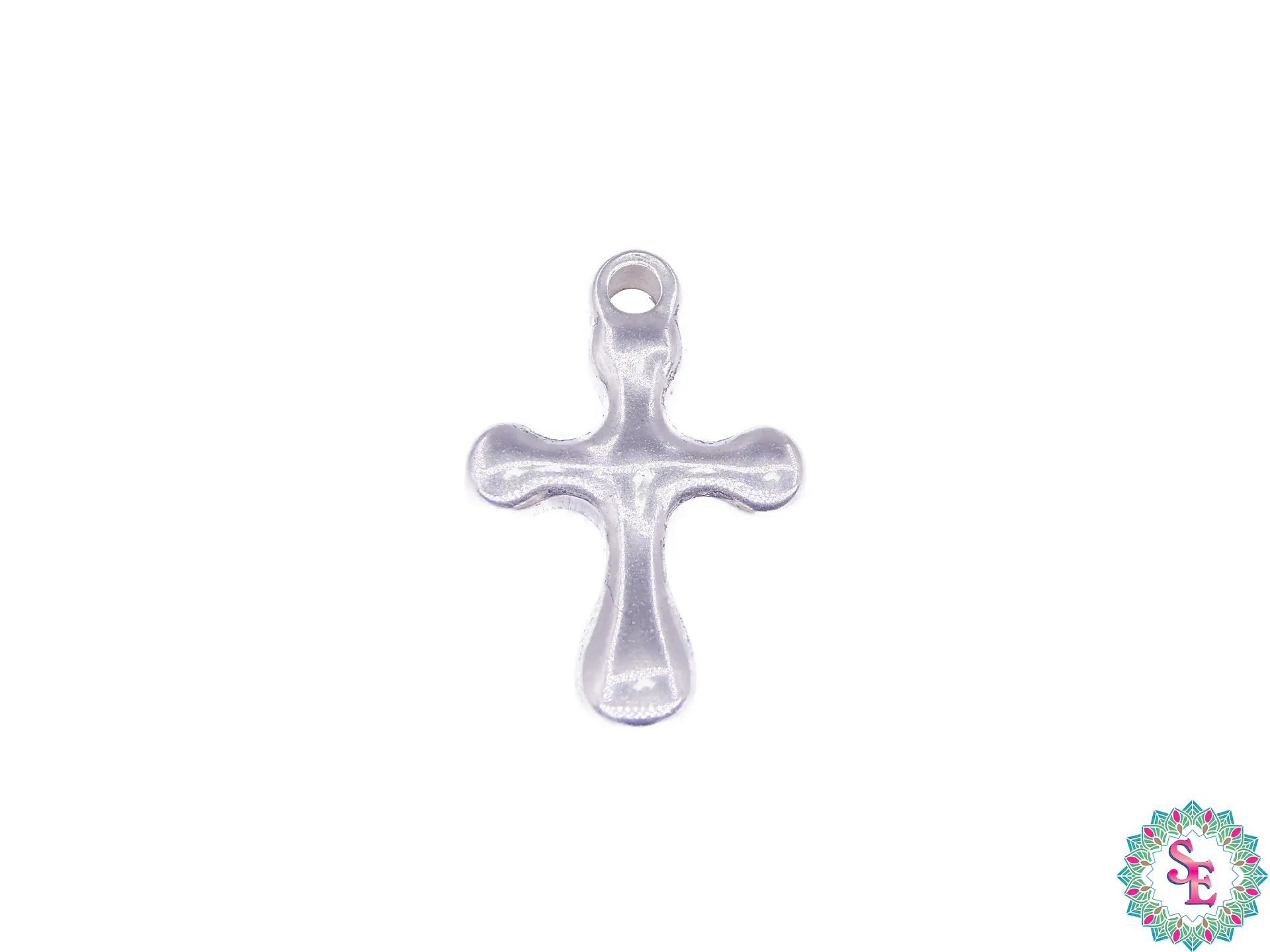 ACERO PLATEADO CRUZMACIZA REDONDA GORDA 21*14MM 1