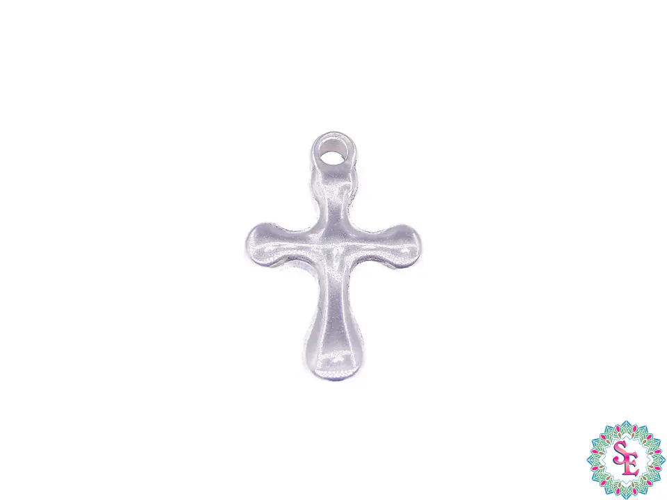 ACERO PLATEADO CRUZMACIZA REDONDA GORDA 21*14MM 1