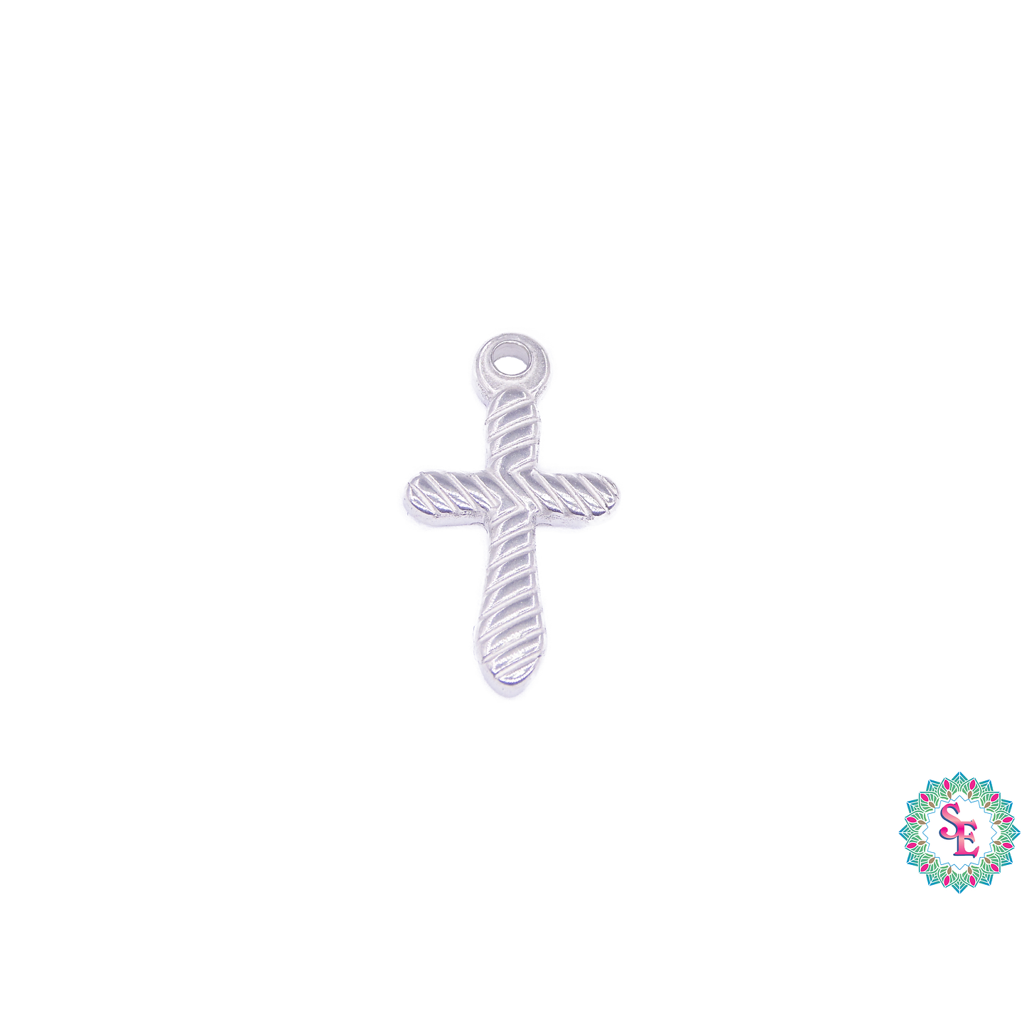 ACERO PLATEADO CRUZ MACIZA ACANALADA 20*11MM 1