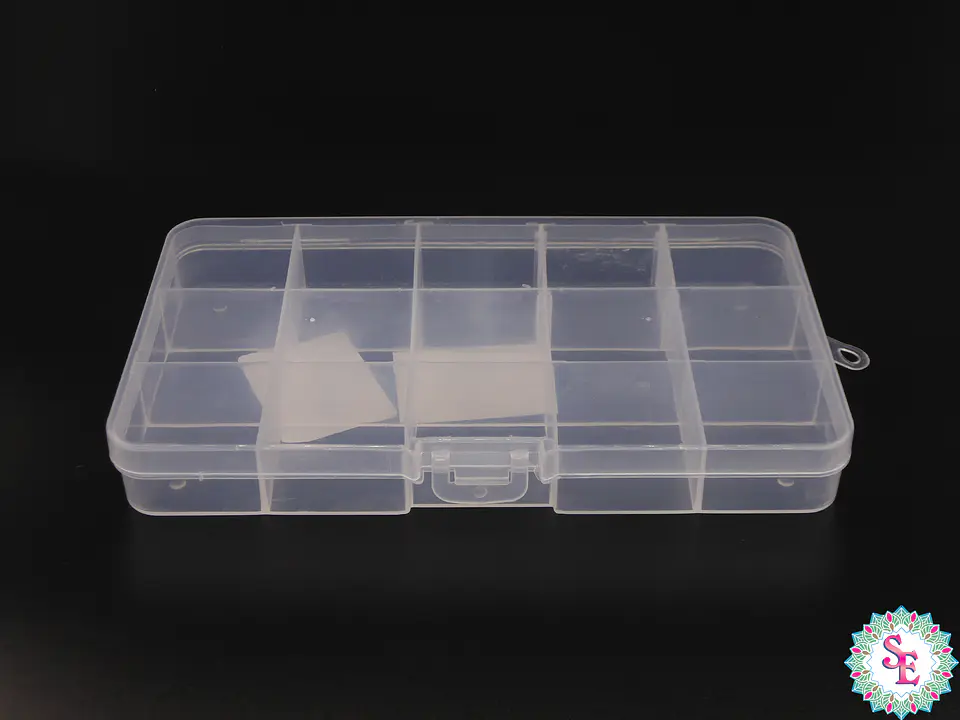 CAJA PLASTICA TRANSPARENTE 17*9MM 15 COMPARTIMIENTOS  1