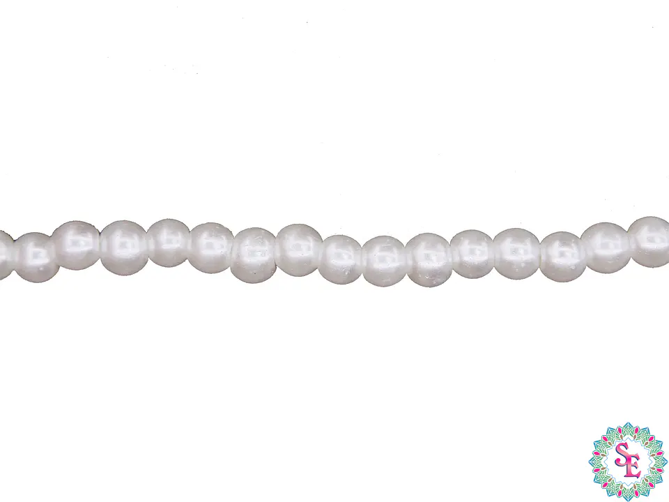PERLA DE VIDRIO # 4MM BLANCO X 205 UND APROX  1