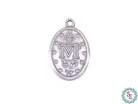 SAMAK PLATEADA  DIJE 102 VIRGEN LA MILAGROSA 25MM  