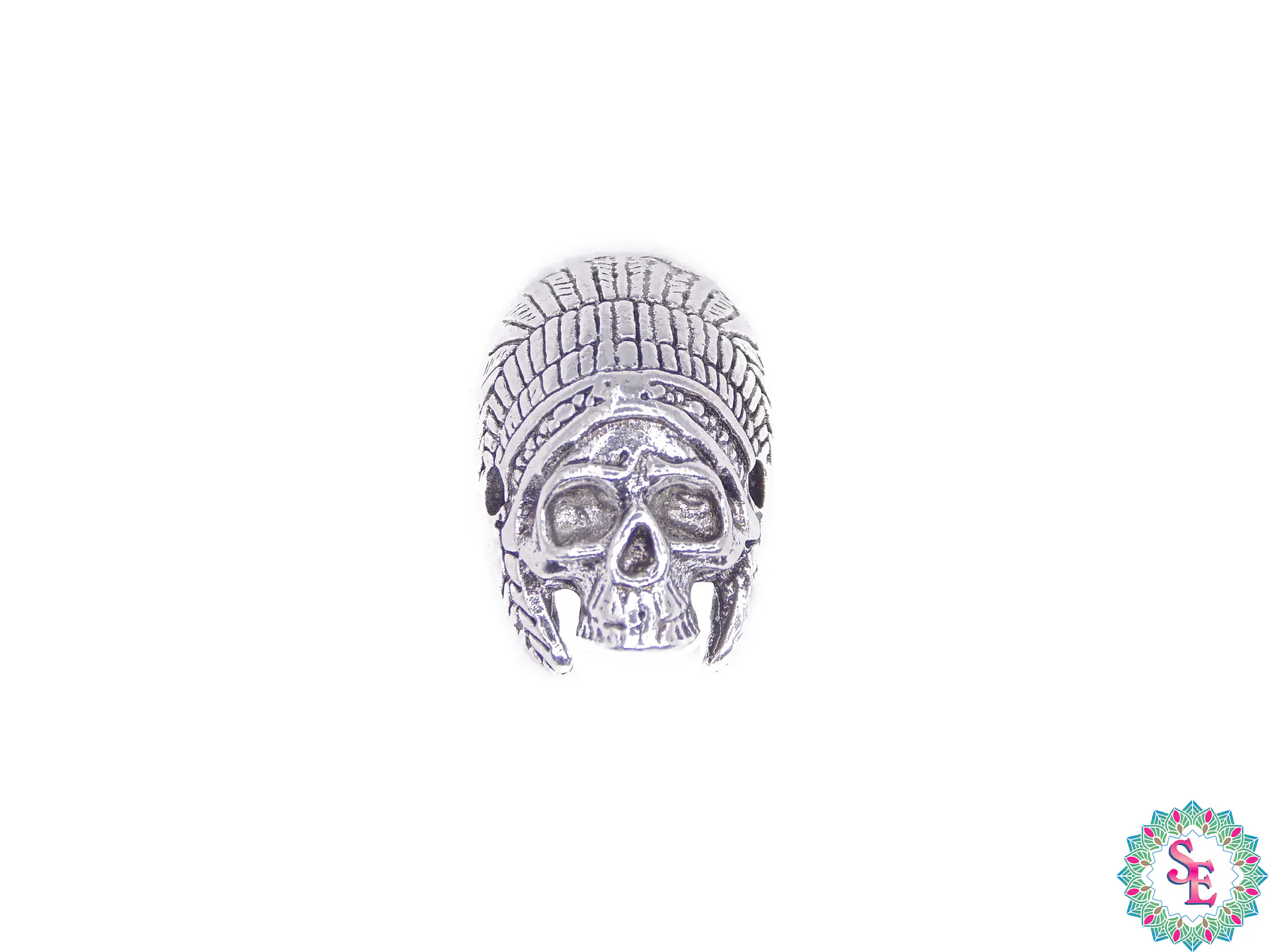 SAMAK PLATEADA CENTRO 134 CALAVERA INDIO 12MM PAQUETE POR 6 UNIDADES  1