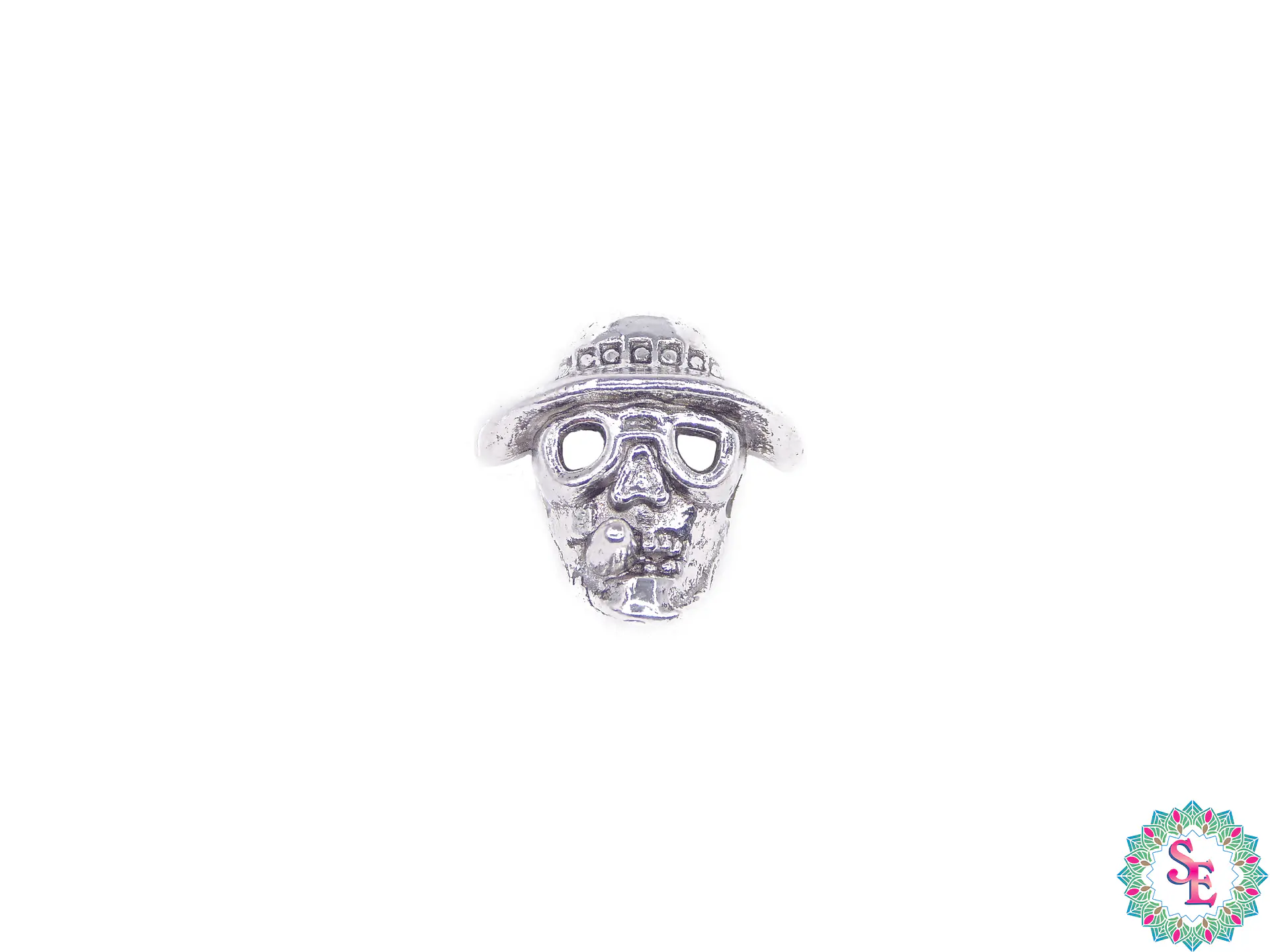 SAMAK PLATEADA CENTRO 53 CALAVERA SOMBRERO 14MM PAQUETE POR 16 UNIDADES APROX 1