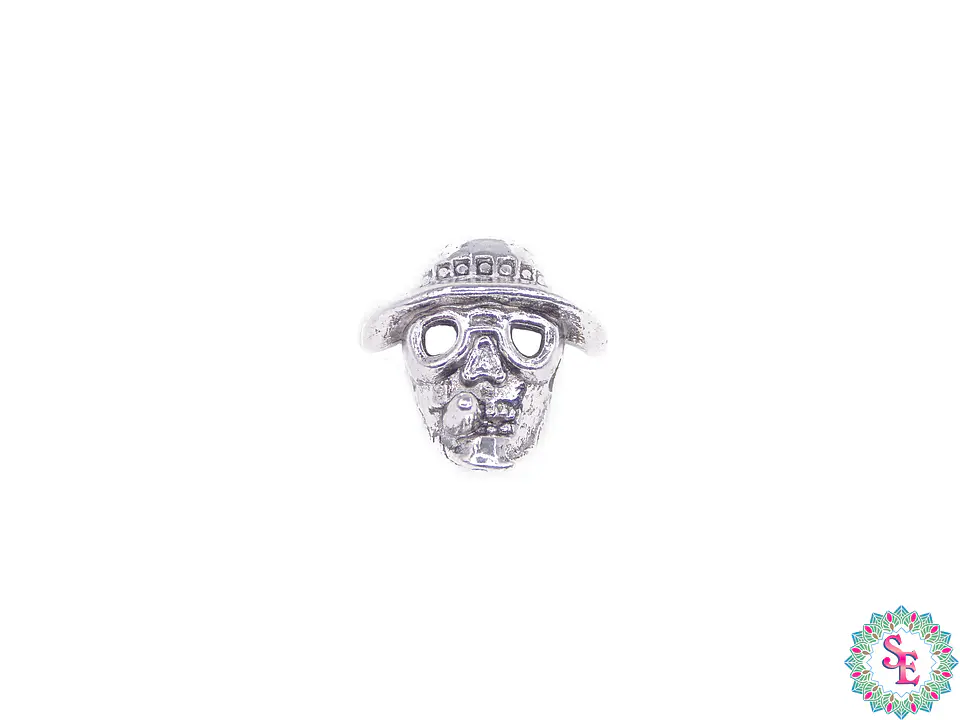 SAMAK PLATEADA CENTRO 53 CALAVERA SOMBRERO 14MM PAQUETE POR 16 UNIDADES APROX 1