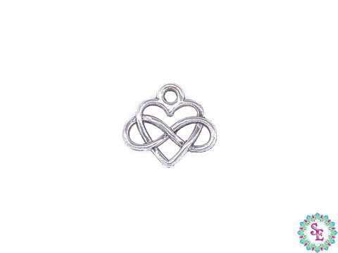 SAMAK PLATEADA DIJE 129 CORAZON INFINITO 14MM