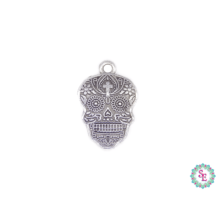 SAMAK PLATEADA DIJE 110 CALAVERA CATRINA 22MM  1