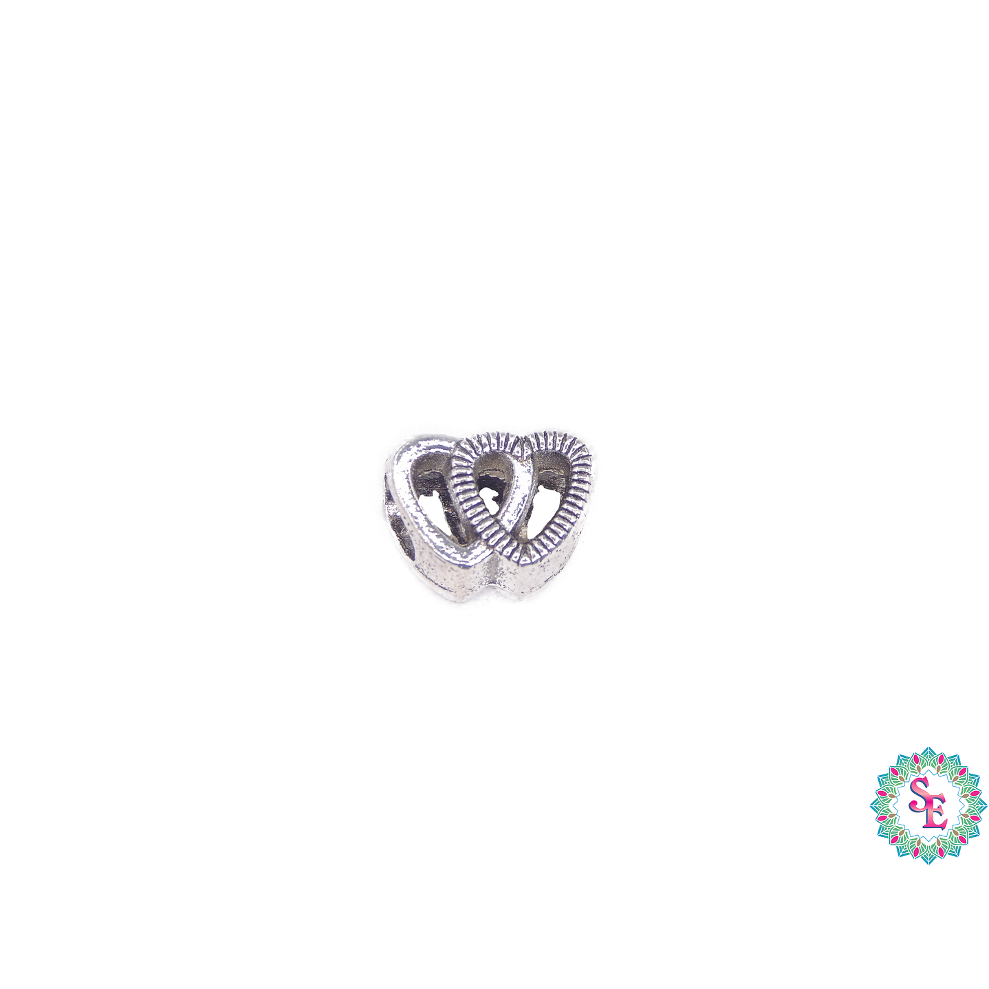 SAMAK PLATEADA CENTRO 193 DOS CORAZONES  12MM  1