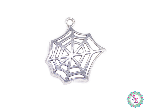 SAMAK PLATEADA DIJE 163 TELARAÑA  26MM 