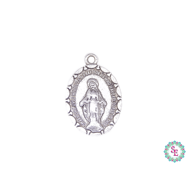 SAMAK PLATEADA DIJE 165 VIRGEN MILAGROSA 24MM   1