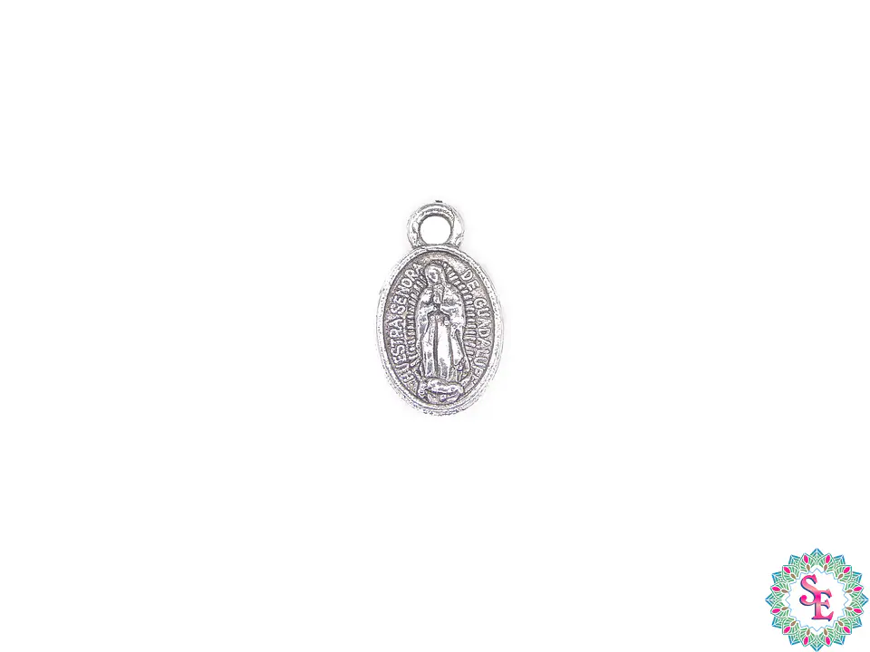 SAMAK PLATEADA DIJE 170 VIRGEN GUADALUPE 12MM PAQUETE POR 40 UNIDADES APROX 1
